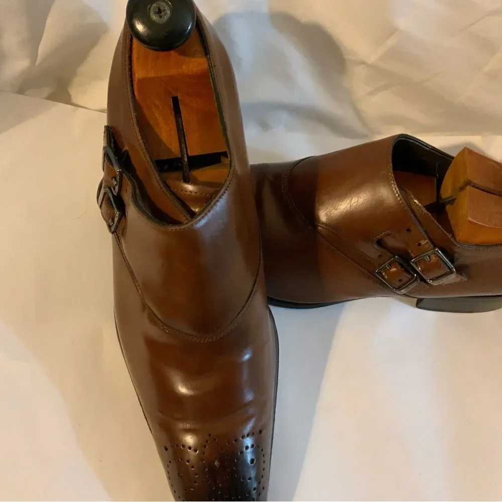 Profession Le  Bottier Depuis 1965 Brown Shoes all Leather buckles  EU 43 US 10